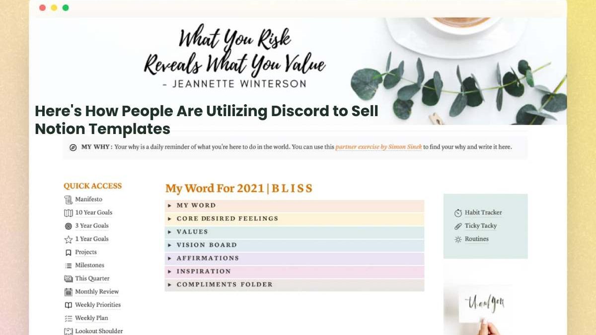 Here’s How People Are Utilizing Discord to Sell Notion Templates